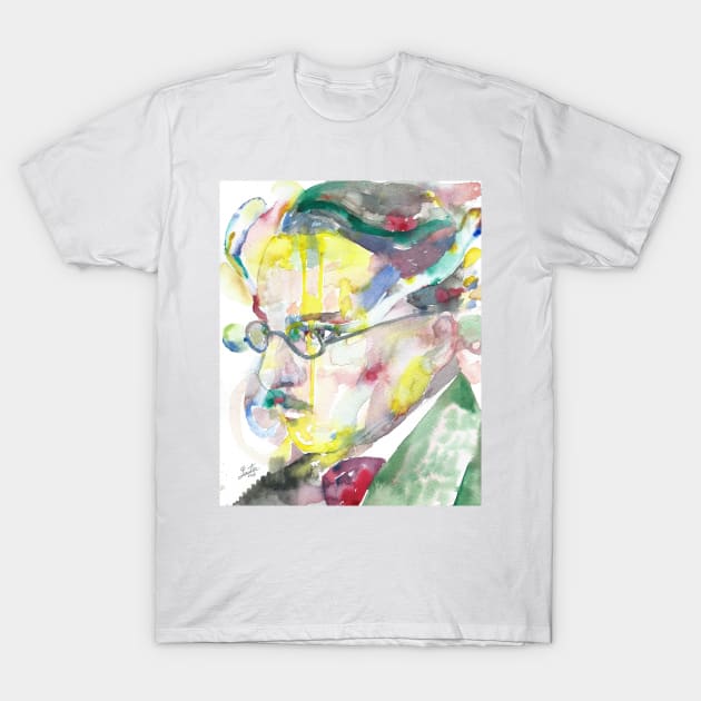 FERNANDO PESSOA - watercolor portrait .5 T-Shirt by lautir